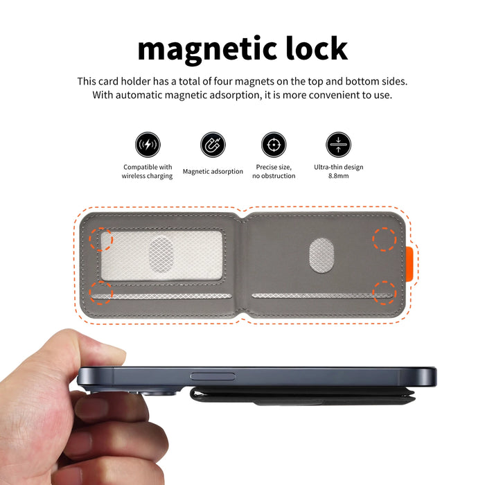 MagSafe Card Holder — Artificial Leather for iPhone 13–17