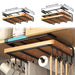 Under‑Cupboard Hanging Kitchen Rack with Hooks for Cutting Boards, Paper Towels & Lids