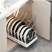 Kitchen Pull-Out Organiser — Pots, Lids, Spices & Drying Rack (Adjustable)