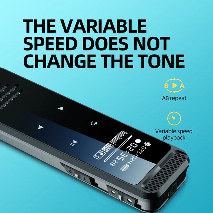 HD Voice‑Activated Digital Recorder (Touchscreen) with Noise Reduction & MP3