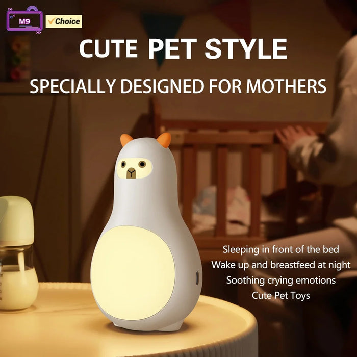 M9 Portable White Noise Machine — Rechargeable Night Light, 24 Sounds (White)