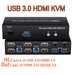 Dual Monitor HDMI KVM Switch 2X2 USB 3.0/2.0 4K 60Hz Extended Dispaly HDMI KVM Switch 2 Monitors 2 Computers USB sharing KVM