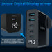 140W 5‑Port GaN USB‑C Charger with Display — Up to 100W Laptop Power, Quick Charge