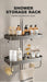 Punch-Free Shower Caddy (Single or Double) — Space Aluminium Shelf with Optional Towel Rail