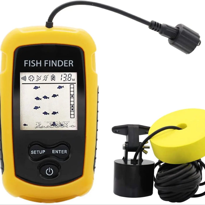 Portable Sonar Fish Finder — 100 m Depth, 45° Beam & Fish Alarm