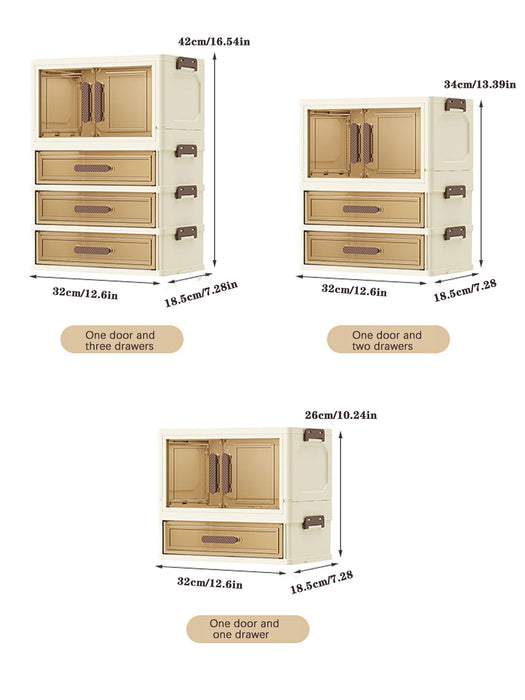 Foldable Transparent Drawer Cosmetic Organiser — Dustproof Multi‑Layer Makeup Storage