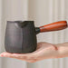 600ml Cast Iron Teapot with Wooden Handle — Stove-Top Brewing Kettle