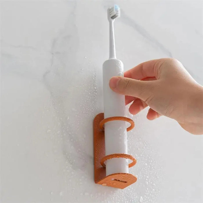 Punch-free Wall-mounted Toothbrush & Razor Holder — Wrought Iron, Self-adhesive