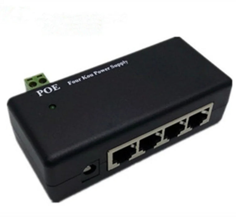 4-Port Passive PoE Injector Module – DC 9–48V for IP Cameras & Access Points