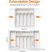 Adjustable Cutlery Drawer Organiser – Expandable Plastic Tray with Dividers