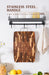 End-grain Acacia Butcher Block Cutting Board with Handle — 395×249×25 mm