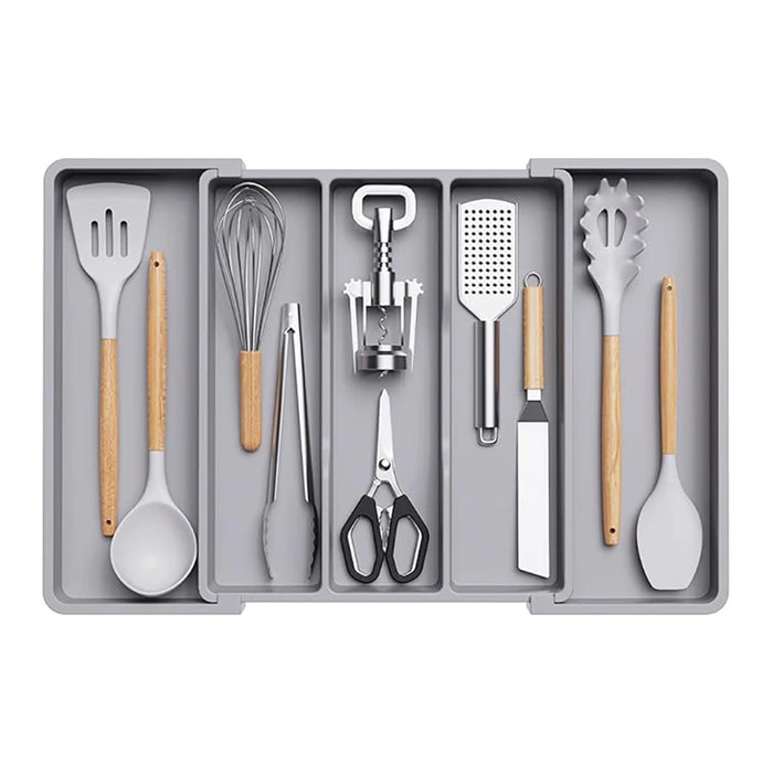 Expandable Utensil Tray — Adjustable Cutlery Organiser for Kitchen Drawers