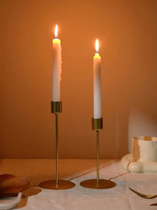 Simple Iron Candlestick — Dinner Table Candle Holder