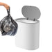 Slim Press-Top Bin with Lid and Wheels — Small Kitchen & Bathroom Waste Basket