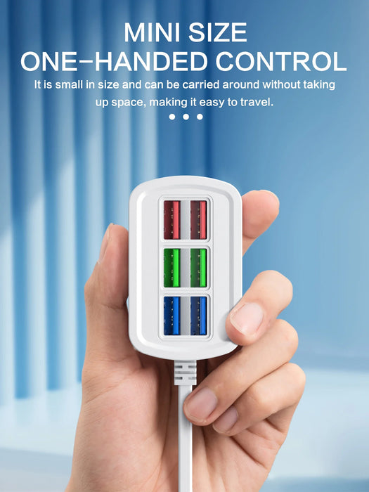 6-in-1 Fast USB Charging Station with 1m Cord (30W)