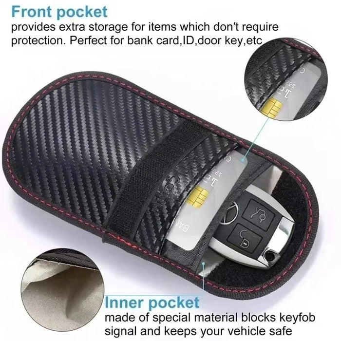 Key Signal Shielding Pouch — Faraday Case for Keyless Car Fobs