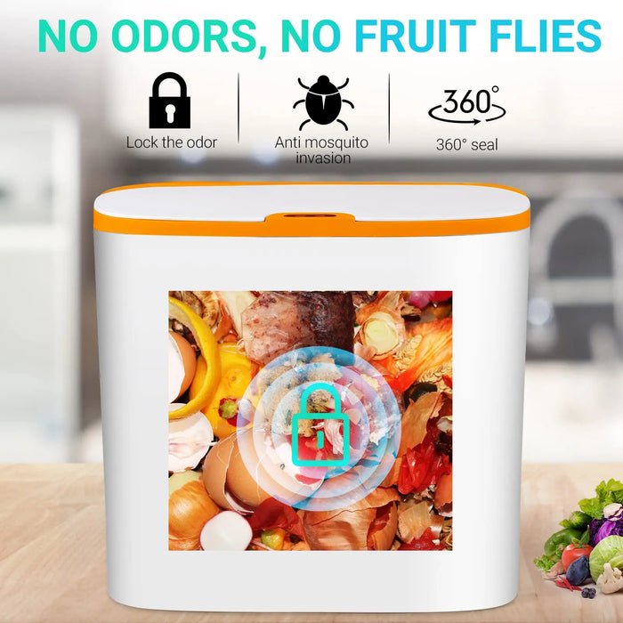 Automatic Touchless Bin with Lid — Motion Sensor, Waterproof Slim Design (13L)