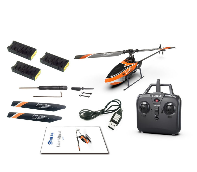 Eachine E129 Helicopter - 2.4G 4CH 6-Axis Gyro, Altitude Hold, Flybarless RC - Perfect for Beginners and Experienced Pilots - Shopsta EU