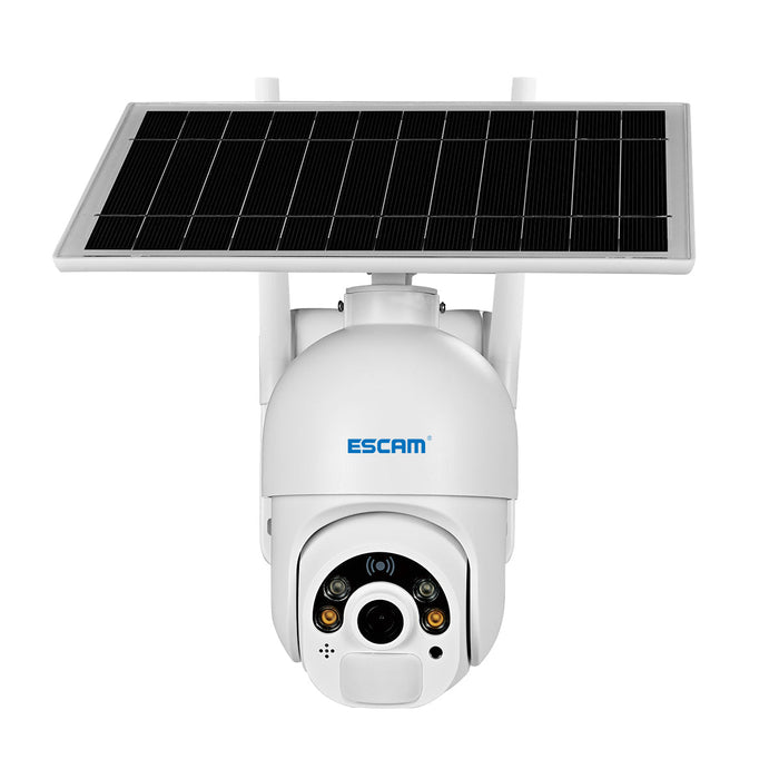 ESCAM QF250 - 1080P Wireless Battery-Powered Dome IP Camera with Solar Panel, Cloud Storage, and PIR Alarm – Full Color Night Vision, IP66 Waterproof, PTZ, Two-Way Audio for Indoor & Outdoor Use - Shopsta EU