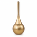 Long‑Handled Toilet Brush with Base Holder — Non‑Scratch Bathroom Brush, Gold or Silver