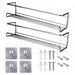 2-Pack Metal Wall-Mounted Spice Rack – Single-Layer Carbon Steel Hanging Organiser