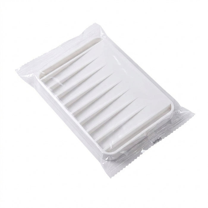 Single-Pack Silicone Self-Draining Soap Dish – Non-Slip Countertop Holder, 11.5×8×1 cm