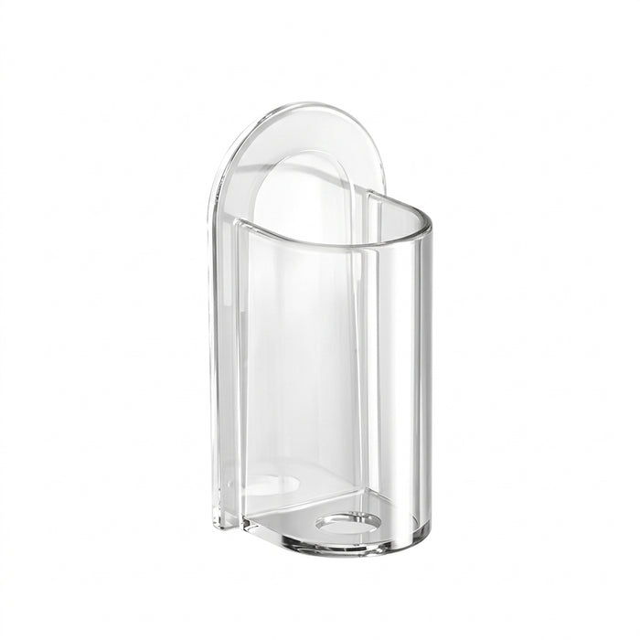 Wall‑Mounted Electric Toothbrush Holder — Clear Plastic Storage Rack
