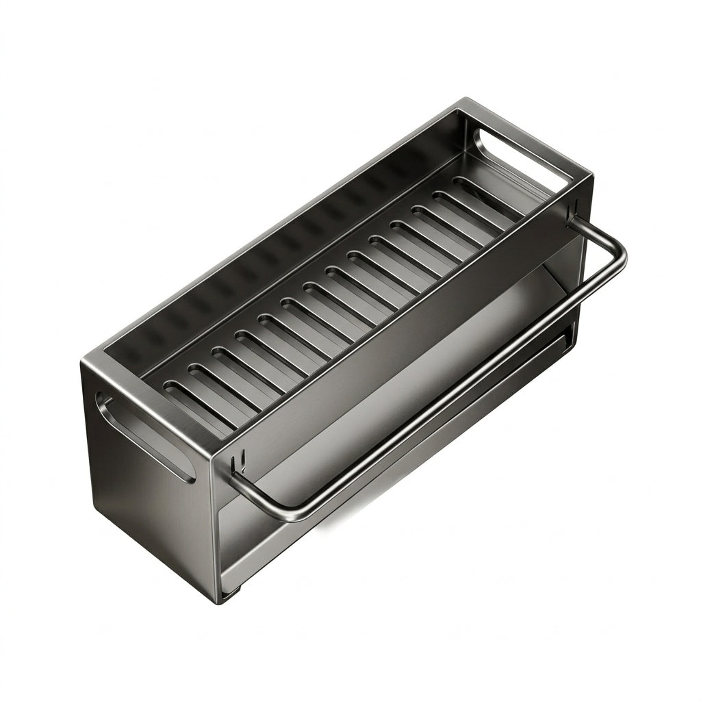 Extra-Large Carbon Steel Sink Caddy - Sponge & Soap Dish Countertop Organiser Rack