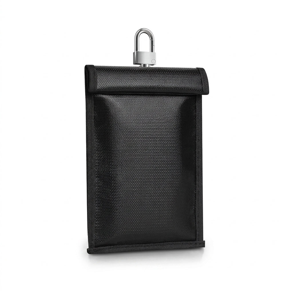RFID & RF Signal Blocking Faraday Pouch — Waterproof, Fireproof Phone and Key Shield