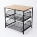 Space-saving Kitchen Countertop Storage Rack with Drawers & Metal Baskets