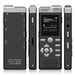 Digital Voice Recorder & MP3 Player — Dual Microphones, Voice‑Activated, Password Protection, Line‑in