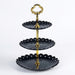3-Tier ABS Cake Stand — Fruit & Dessert Display (Black or White)