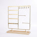 Multifunctional Metal Jewellery Display Rack with Detachable Wooden Base
