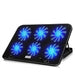 A9 RGB 6-Fan Laptop Cooler - Fits 13-18 inch Laptops, Metal Mesh Stand, 2 USB