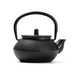 300ml Cast Iron Teapot with Stainless Steel Infuser — Black