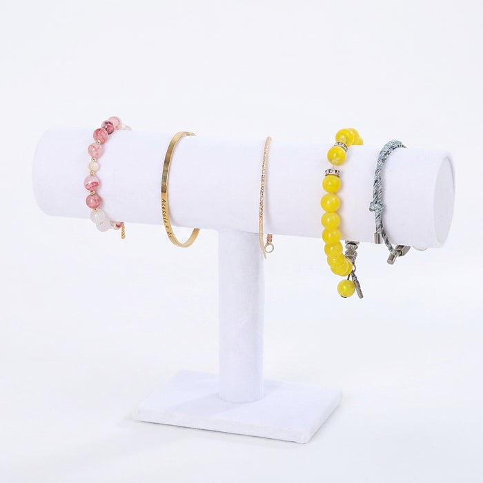 Velvet T-Bar Jewellery Display Stand – Necklace, Bracelet & Watch Holder