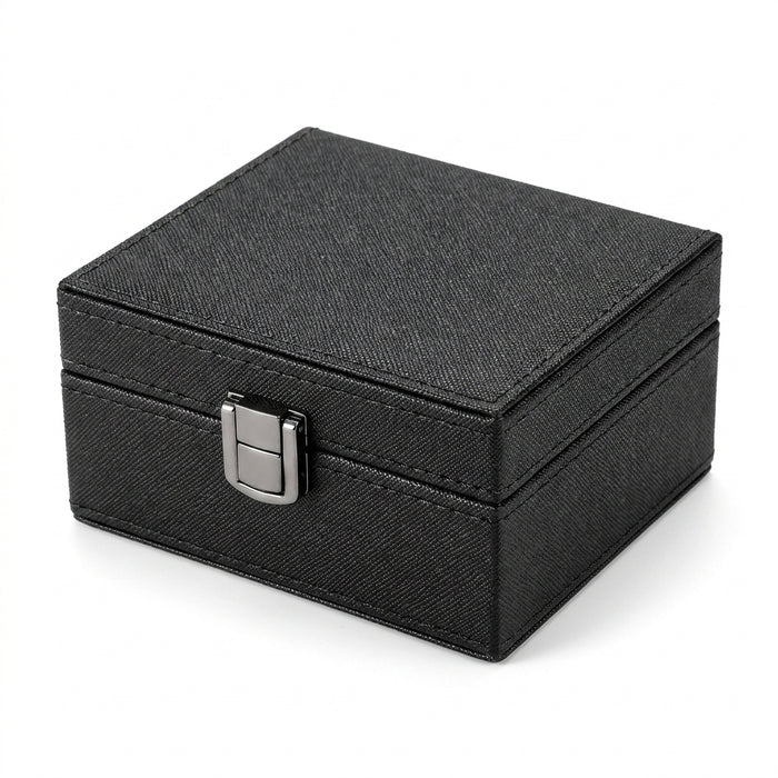 Cross-Pattern RFID Signal-Blocking Leather Key Organiser — Small & Large