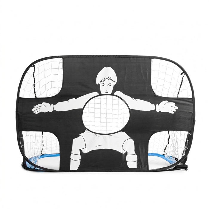 Foldable Heavy-Duty Kids' Football Goal – 120×80×80cm, Reinforced Net (Blue)