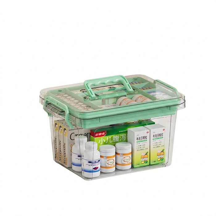 Transparent Medical Storage Box — Foldable, Large-Capacity Medicine Cabinet