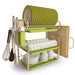 3-Tier Chrome Kitchen Drying Rack with Drip Tray