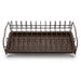 Iron Dish Drying Rack with Tray – Compact Kitchen Drainer, Black, 40.5×19×11 cm