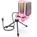 USB Condenser Gaming Microphone A6V — RGB, Pop Filter & Shock Mount