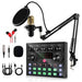V8S Live Sound Card Podcast Bundle with Condenser Microphone and Boom Arm