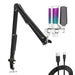 FIFINE A6T USB Gaming Microphone Kit with RGB, Cardioid Condenser & Boom Arm
