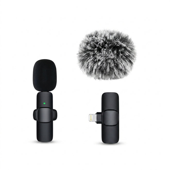 Wireless Lavalier Microphone for iPhone & iPad – Clip-on Mic for Vlogs, Interviews and Podcasts