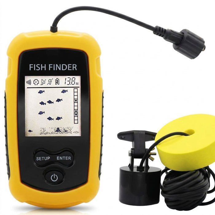 Portable Sonar Fish Finder — 100 m Depth, 45° Beam & Fish Alarm