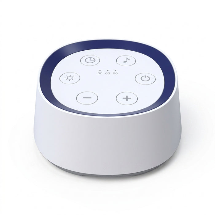 Portable White Noise Machine for Babies — 24 Soothing Sounds, Night Light, Timer, Rechargeable