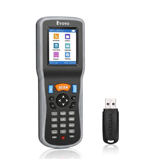 Wireless 1D Handheld Barcode Scanner with Data Collector and 2.2-inch Colour Screen