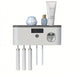 UV Sanitising Wall-Mounted Toothbrush Holder with Automatic Toothpaste Dispenser & USB Charging
