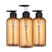 Refillable Pump Dispenser Set for Shampoo, Conditioner & Body Wash — 500 ml (1 or 3 pack)